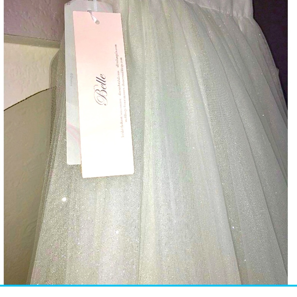 Alfred Angelo Sparkling White Tulle Formal Dress